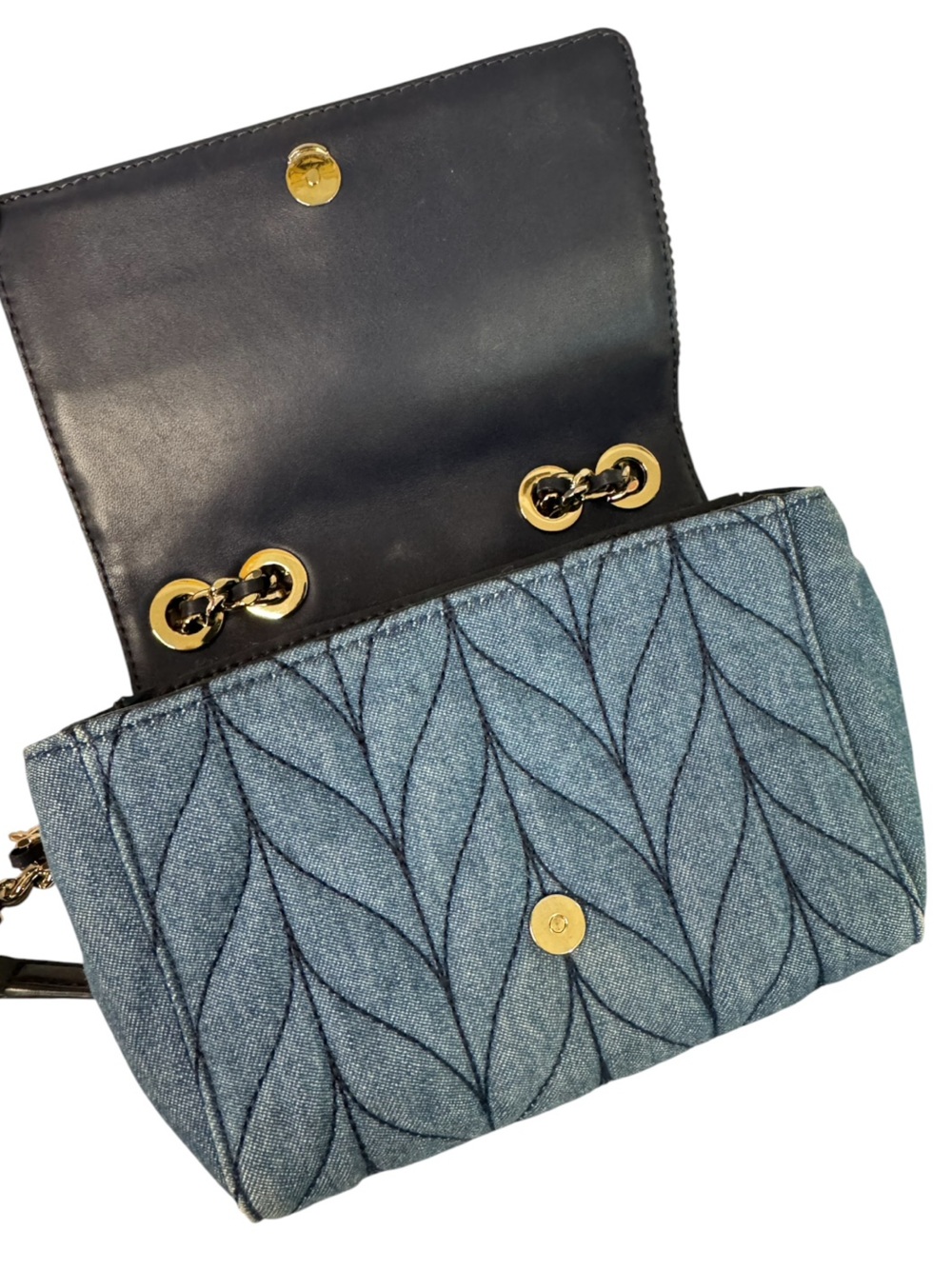 Kate Spade Mini Emelyn Quilted Denim Crossbody Bag - Picture 15 of 17